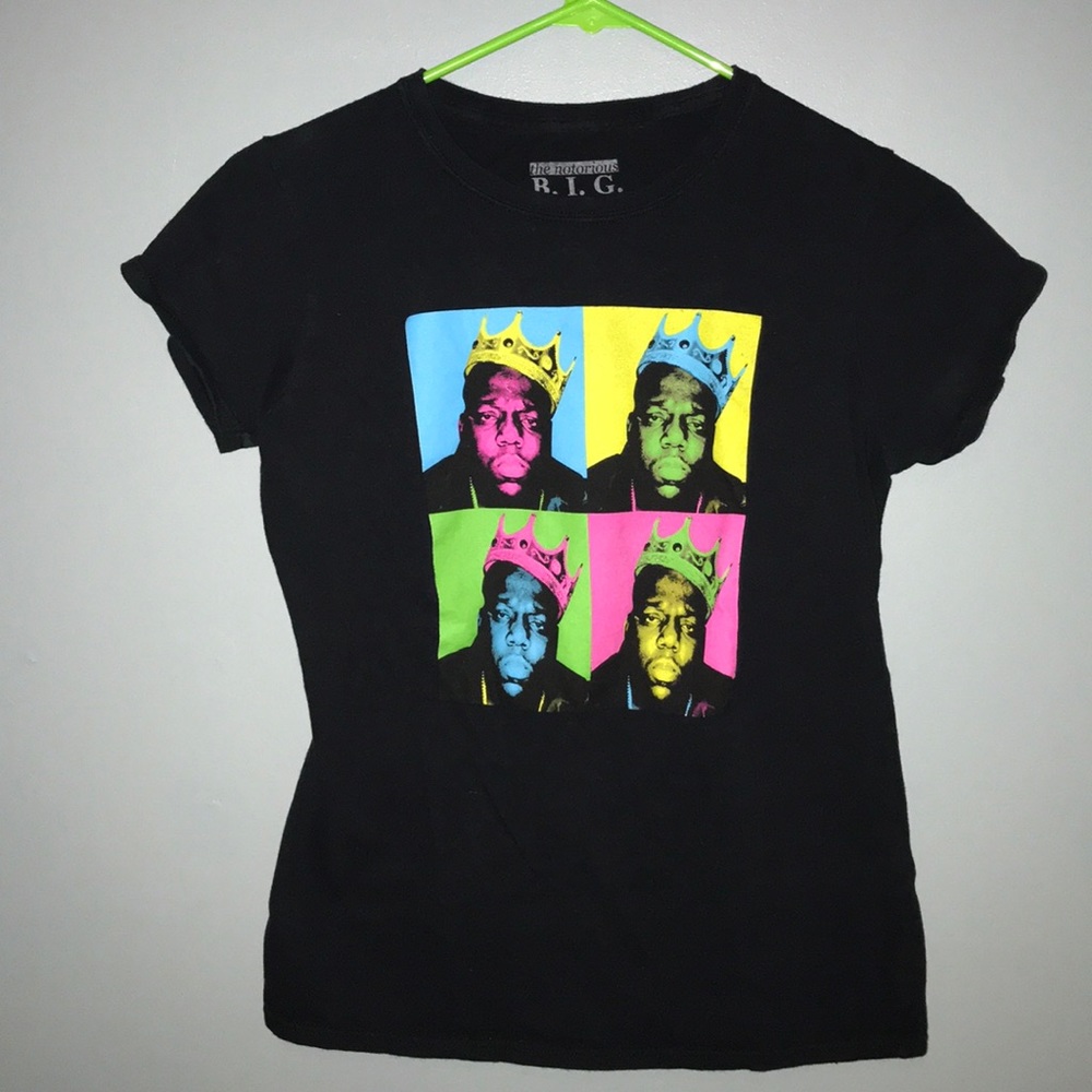 2/$8 Jrs The Notorious B.I.G T-Shirt Black Size M